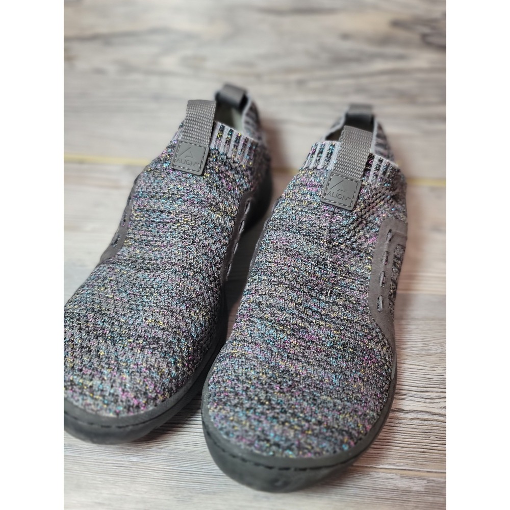 Nurse Mates Align Torri Womens slip on athletic grey shimmer size 6.5M